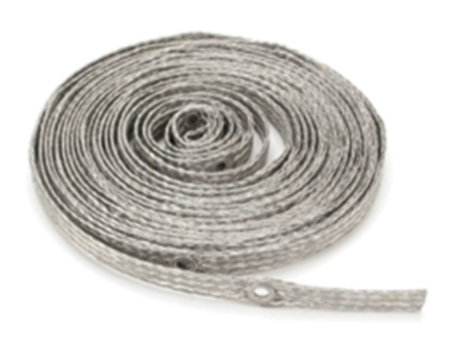 25T-BBE3 (1/2" X 25') Grounding Braid with Eyelets