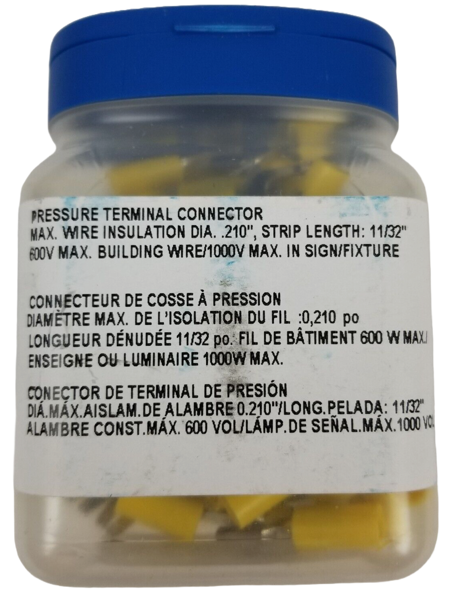 50 Pcs STA-KON Thomas & Betts T&B 4RGY8 12-10AWG Fork Terminal Yellow #10 Stud