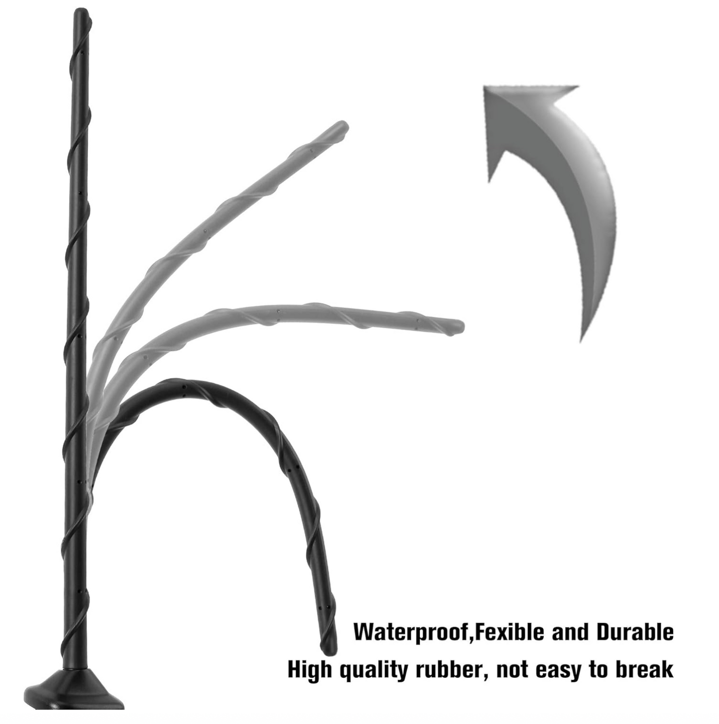 16 inch Rubber Spiral Upgraded Replacement Optimized Car Radio Antenna JEEP