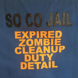 Bob Barker Blue Prison Jail Shirt Zombie Cleanup Detail Heavy Duty! Choose Size