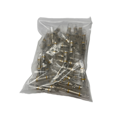 NSPA OptiSeal Yellow 12-10AWG Crystal Clear Sealed Crimp Butt Connector Pack/50