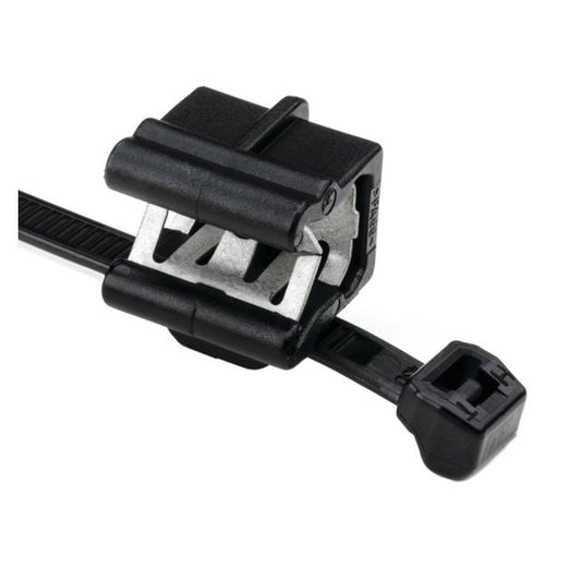 HellermanTyton 156-00878 T50R Wire Ties Black Edge Clip 500 Pcs T50ROSEC24