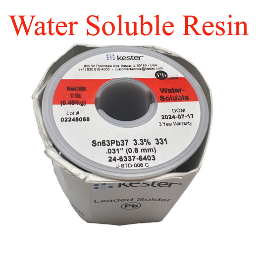 KESTER Solder 24-6337-6403 Sn63Pb37 .031 Water Soluble Resin 1 Lb