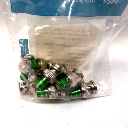 CINCH AIM-Cambridge 27-9008 50 Ohm BNC (M) Terminator 1/2W 1% Green 10 Each NEW
