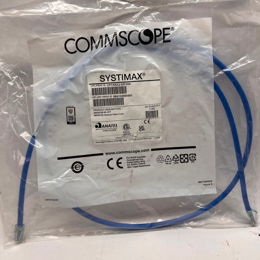 Commscope SYSTIMAX X10D CPCSSX2 GigaSPEED CAT6A Patch Cord 5 Ft Modular Cable