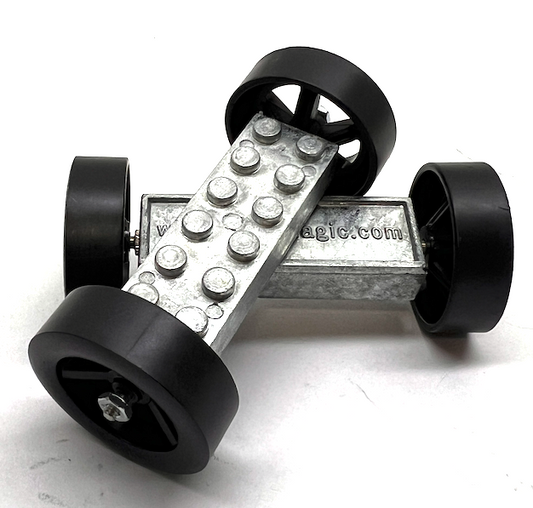 Mini Brick 2X6 Axle & Wheels Kit Zinc Brick Weights 3.6 oz