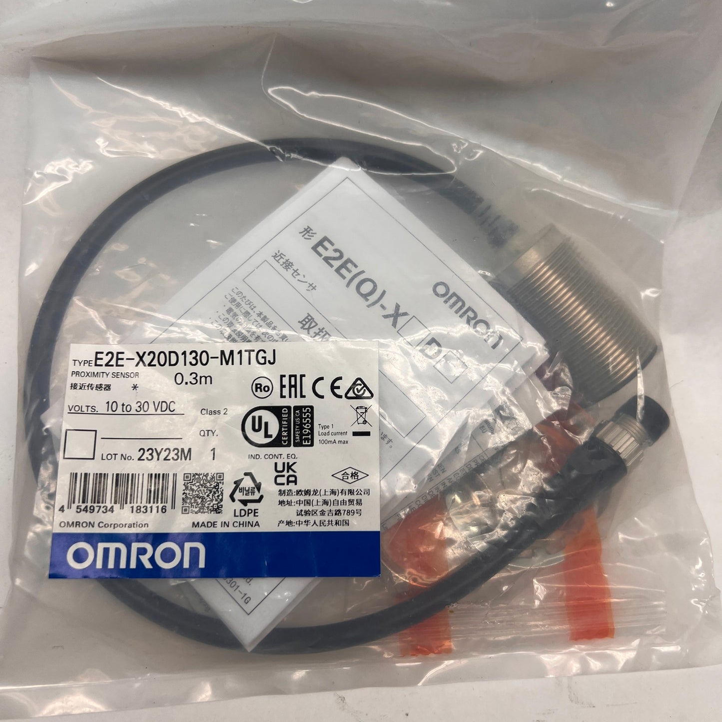 OMRON E2E-X20D130-M1TGJ Industrial Proximity Sensor 0.3M 10-30VDC New