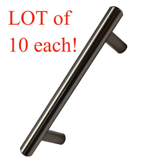 BAR PULL Cabinet Drawer Pull Silver or Chrome 5-1/4" 3-3/4" 96mm Center Lot/10