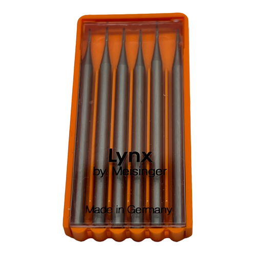LYNX Meisinger 348901 Cone Cross-cut Bur 0.7mm Wax Carving Bit 60 Each New