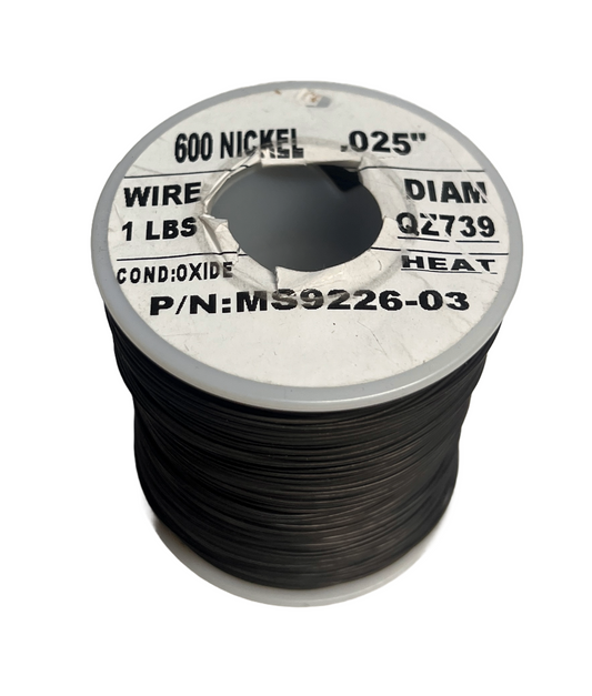 600 Nickel MS9226-03 Oxidized Inconel 600 .025" Lock Safety Wire 1 lb Roll