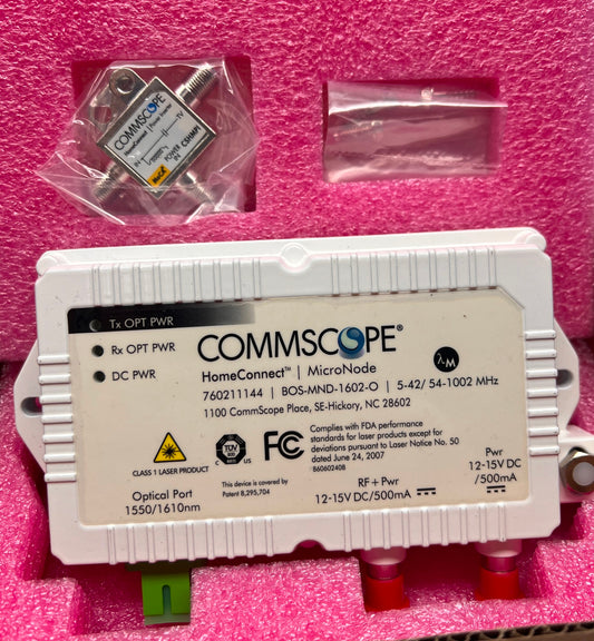 Commscope HomeConnect Micro Node BOS-MND-1602-O 760211144 5-42/54-1002 MHz NEW!