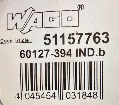 WAGO 260 Terminal Strip 7 Section 51157763 60127-394 IND.b Terminal Block
