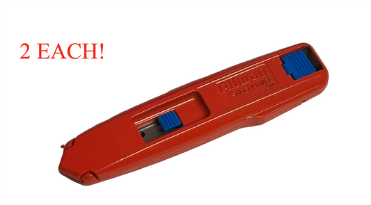 Allway SAFETY KNIFE SRK-B6 Box Cutter with 6 Blades Retractable Blade (2each)