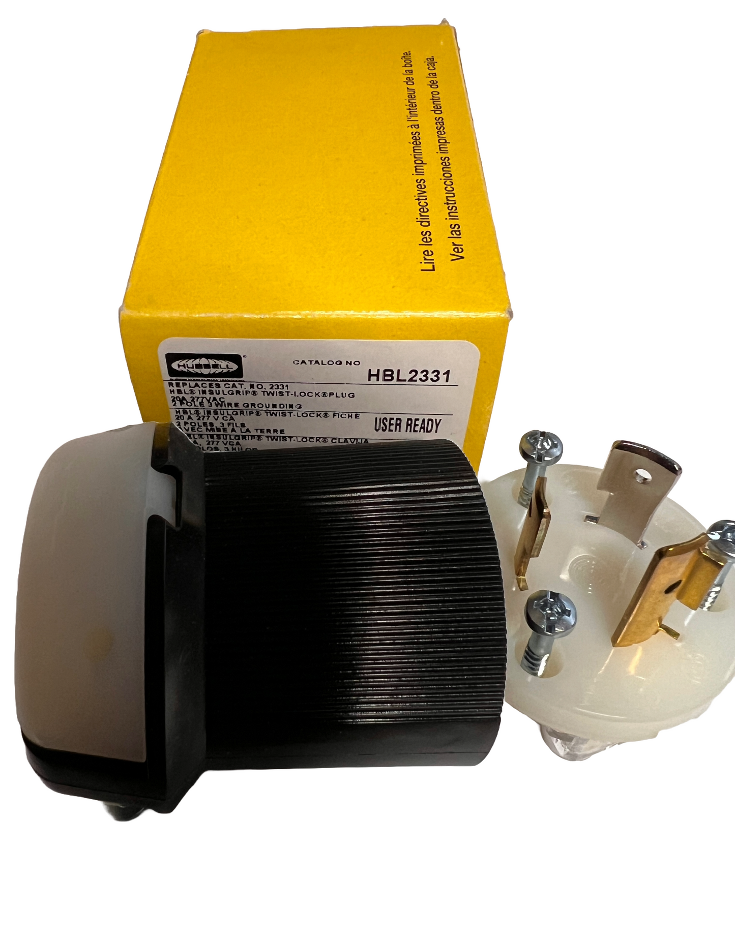 Hubbell HBL2331, 277 VAC, 20 A, NEMA L7-20P, Male, Locking Device Plug