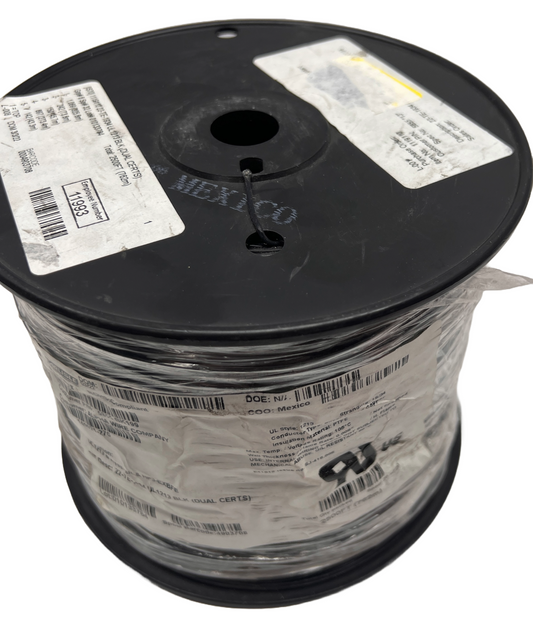 22AWG PTFE Insulated Silver Plated Cu Wire UL1213 Alpha 5855 2500 FT Black 19/34