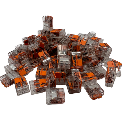 WAGO 221-412 Splicing Connector 100 Each 2 Conductor Compact Connectors 24-12 GA