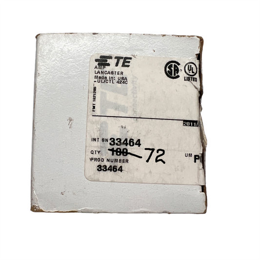 TE 33464 Ring Tongue Terminal #10 Stud 6AWG Tin Plated Lot of 72 Pcs