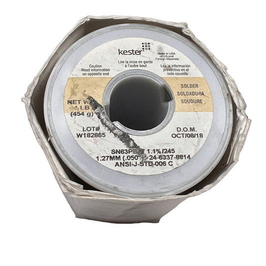 Kester Sn63Pb37 .05" 1.27mm 24-6337-8814 Rosin Tin/Lead Solder 1 Lb No Clean