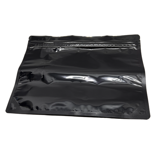 HighLock Child Resistant 12X9X3 Gloss Black Opaque CR Barrier Exit Bags 50 Pcs