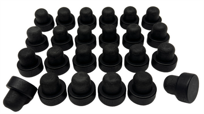 Wine Bottle Corks BLACK Reusable Wood Cap Synthetic Cork 21.5mm T-Wood 24 Pcs