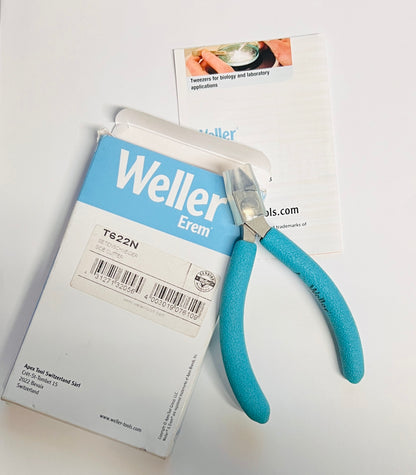 Weller Erem T622N 4-1/2" Precision Diagonal Full Flush Side Cutting Plier