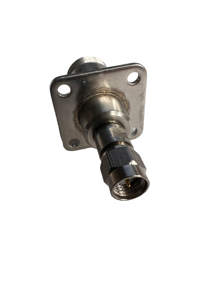 Midwest Microwave RF Fixed Attenuator SMA Male to N Female 3dB 4 Hole Flange