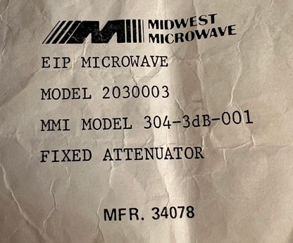 Midwest Microwave RF Fixed Attenuator SMA Male to N Female 3dB 4 Hole Flange