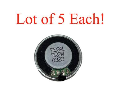 Regal RH-28-EMNL Speaker 8 Ohm 28MM 2 Watt Train Hobby Breadboard Project Lot/5