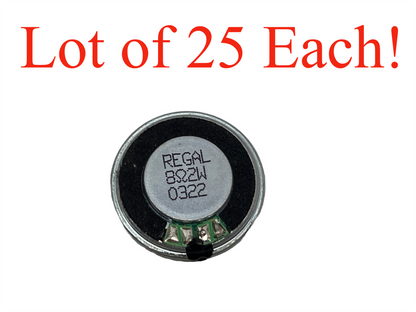 Regal RH-28-EMNL Speaker 8 Ohm 28MM 2 Watt Train Hobby Breadboard Project Lot/25