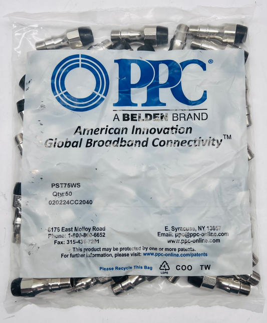 PPC Belden PST75WS AquaTight Locking Terminator Cable Connector Lot of 50 Each