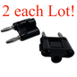Mueller BU-00247-0 Double Dual Banana Plug Stackable Black Solderless Screw 2 EA