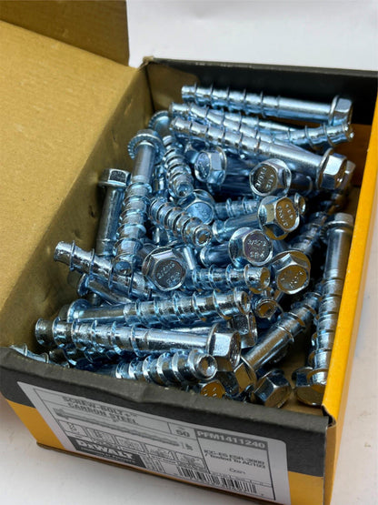 DEWALT Powers PFM1411240 Screw-Bolt+™ Concrete Anchor Screws 3/8"X3" 50 Pc New