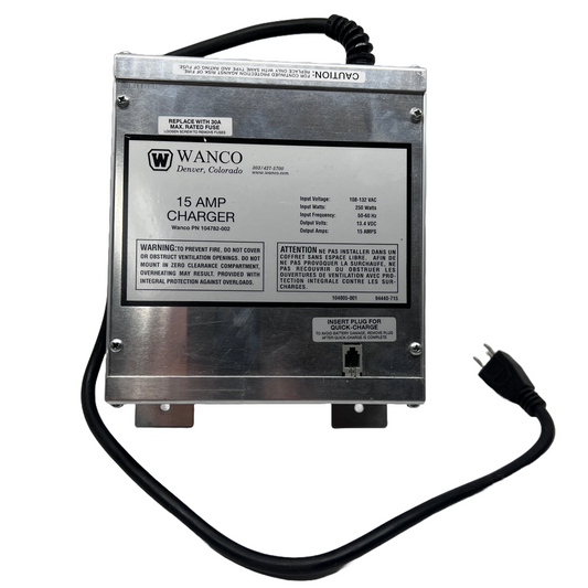 WANCO 104782-002 15 Amp Charger 108-132VAC Input 13.4 VDC Output New