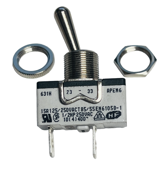 APEM 631H/2 Panel Toggle Switch 1 Pole On-Off 250VAC 15A