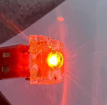AMBER LED 585-590nm 4 Pin 1000-1500 MCD Superflux Clear 2.0-2.5V 10 Each
