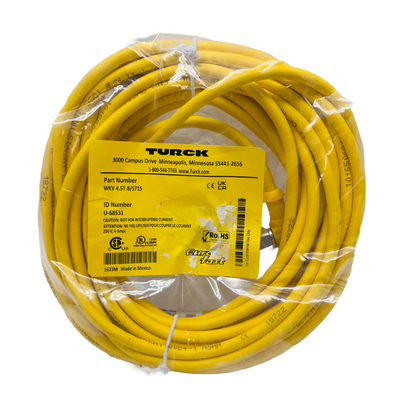 TURCK WKV 4.5T-8/S715 Single Ended Automation Cable Assembly 8m / 26ft U-68531