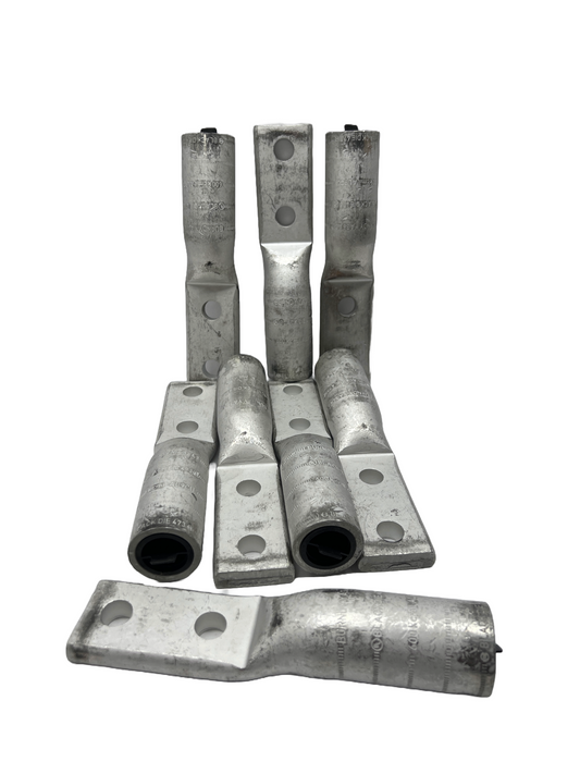 BURNDY YA36A3 Hylug Lug, Compression; Aluminum; 5/8 in.; 2 Holes; 600 MCM 8 Each