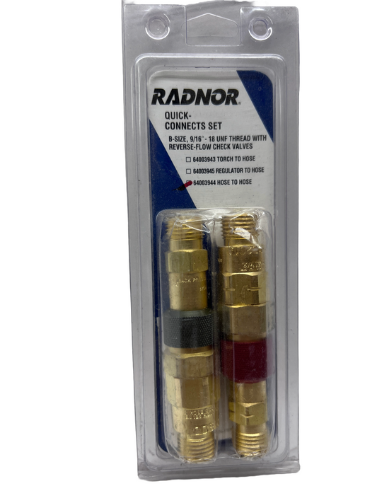 RADNOR 64003944 QDB20 Hose to Hose Quick-Connects Set