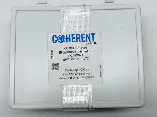 Coherent CU Reflector PO/MMR-A SPT/UC AU-PLTD 18.8mm Dia 11.48mm THK LASER 10 ea