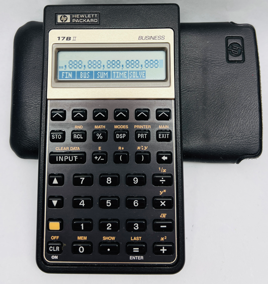 HP 17BII - Hewlett Packard 17B II Business Calculator w/ Case