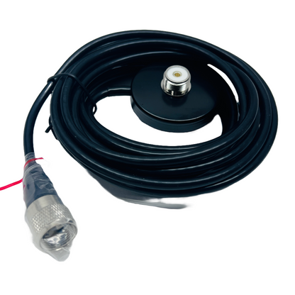 Vehicle Ham Radio Antenna Dual Band VHF/UHF 144/430MHz Magnet Base PL259 16FT