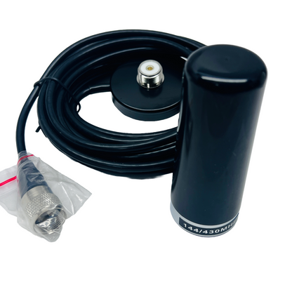 Vehicle Ham Radio Antenna Dual Band VHF/UHF 144/430MHz Magnet Base PL259 16FT