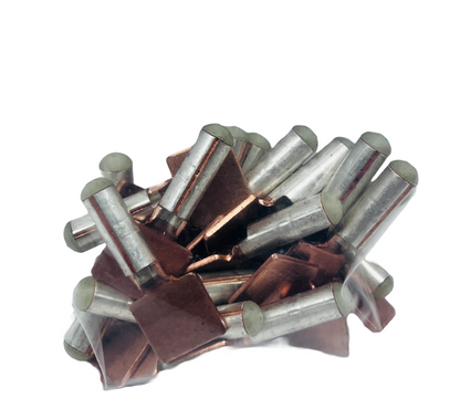 Square Flat Tab Crimp Copper Terminals Lugs 25 Each 15mm X 19mm Tab No Hole
