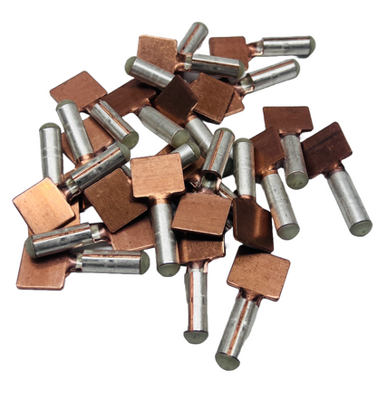 Square Flat Tab Crimp Copper Terminals Lugs 25 Each 15mm X 19mm Tab No Hole