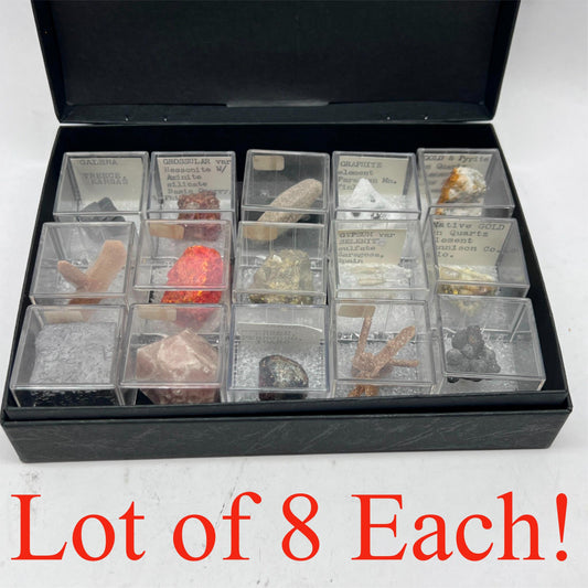 Storage Box for Perky Boxes Mineral Specimens Black 5"X7"X1.5" Lot of 8 Each