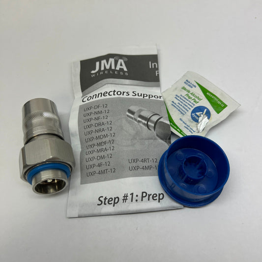 JMA UXP-DM-12, 50 Ohm, DIN Male UXP Connector 1/2" for Annular Cables 10 Each