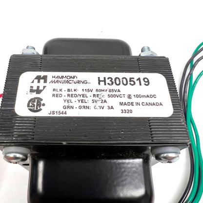 Guitar Amp Radio Power Transformer 250-0-250V 100 Ma Hammond Filament 1.5V 6.3V