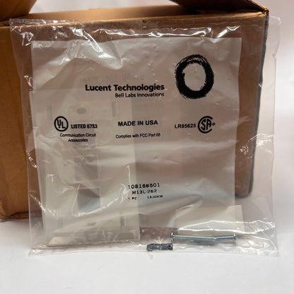 M13L-262 Lucent Comcode 108168501 L Type Flush Mounted Faceplate 3 Port White