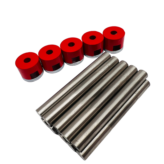 5 Red Button Alnico Magnets 3/4"X1/2" + 10 cylindrical Bar 2.75"X. 300" Magnets