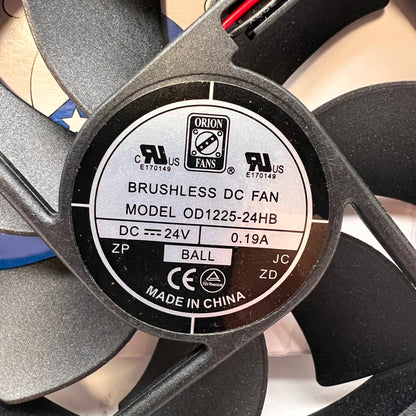 Orion Fan OD1225-24HB DC Fan Axial Ball Bearing 24V 120CFM 42dB 120 X 120 X 25mm